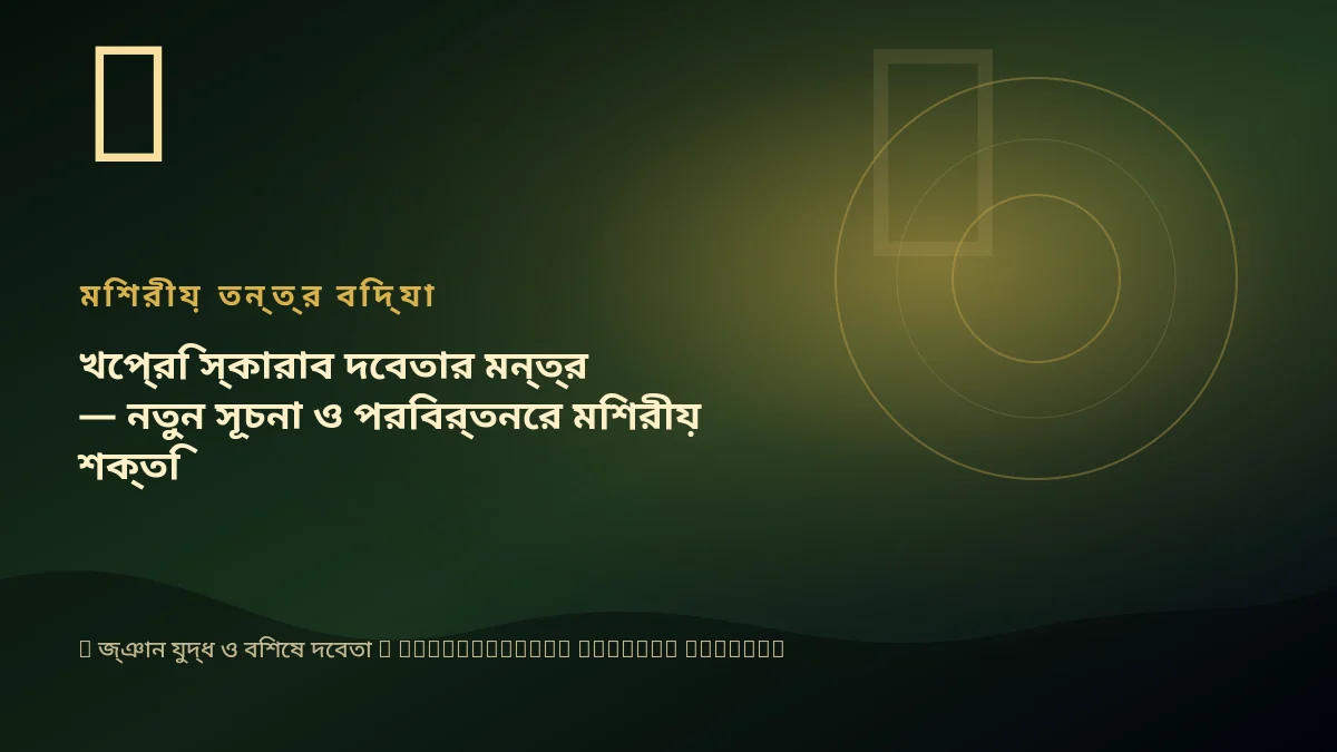 খেপ্রি স্কারাব দেবতার মন্ত্র — নতুন সূচনা ও পরিবর্তনের মিশরীয় শক্তি