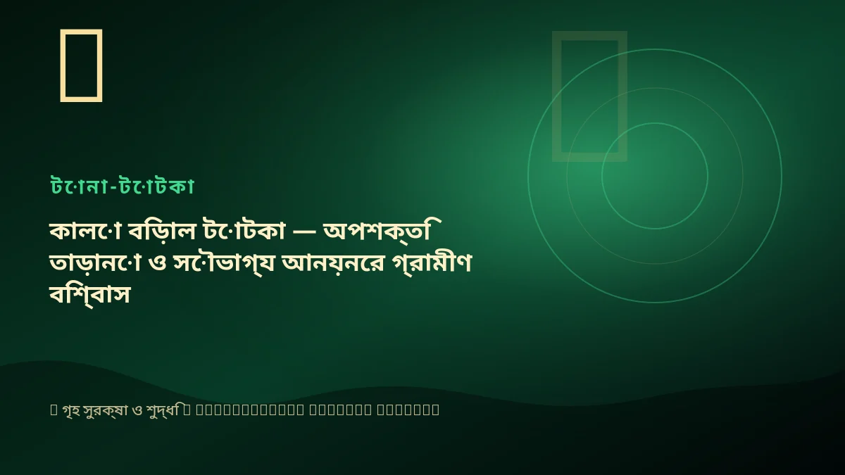 কালো বিড়াল টোটকা — অপশক্তি তাড়ানো ও সৌভাগ্য আনয়নের গ্রামীণ বিশ্বাস
